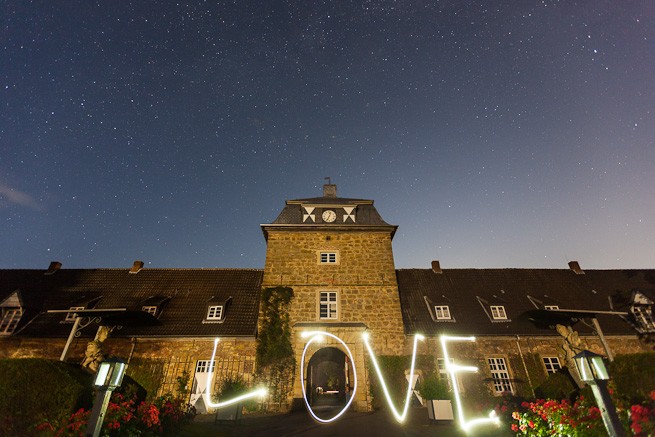 Hochzeit planen Schloss Love Lightpainting