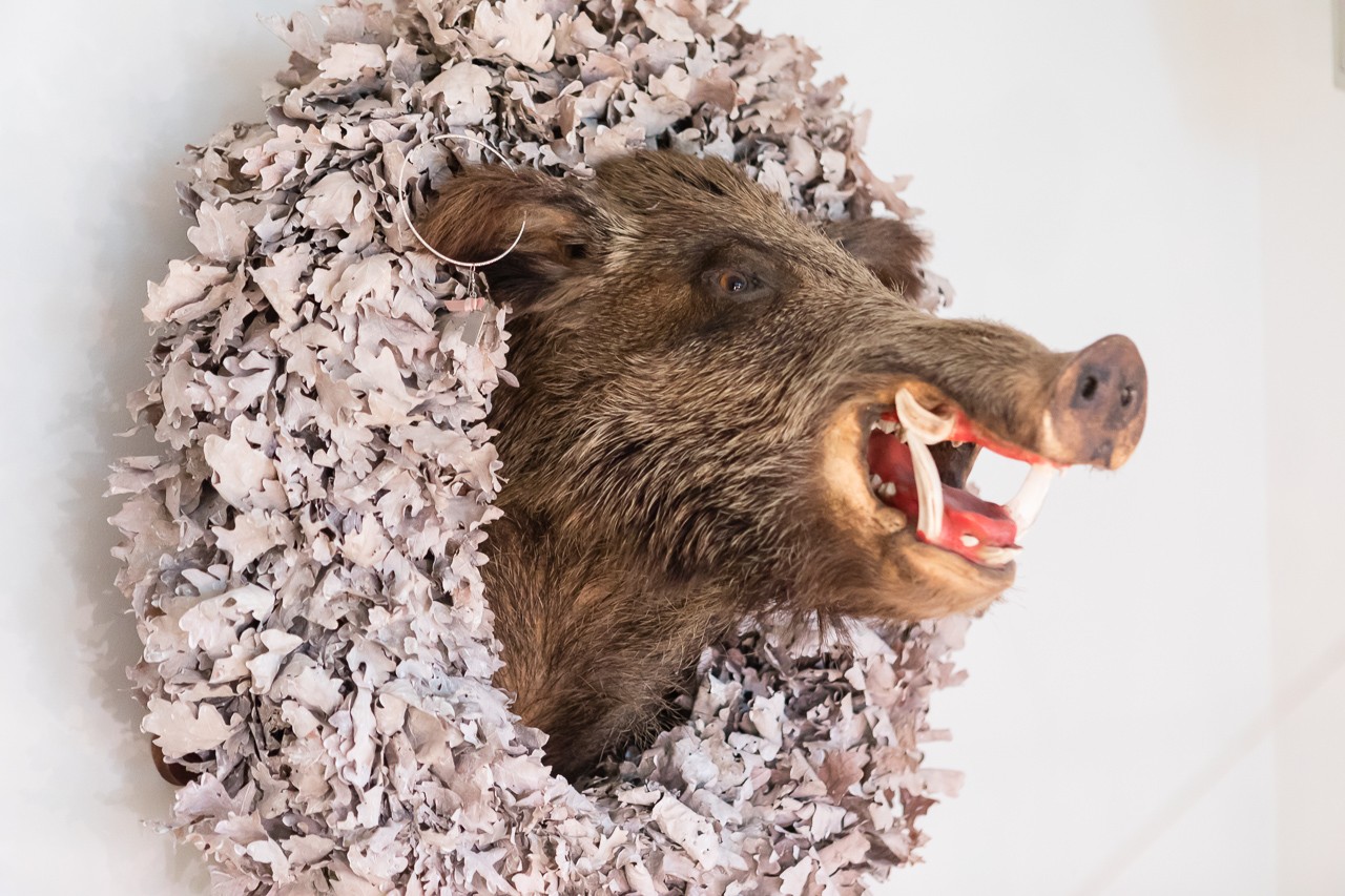 besondere hochzeitsdeko wildschweindeko