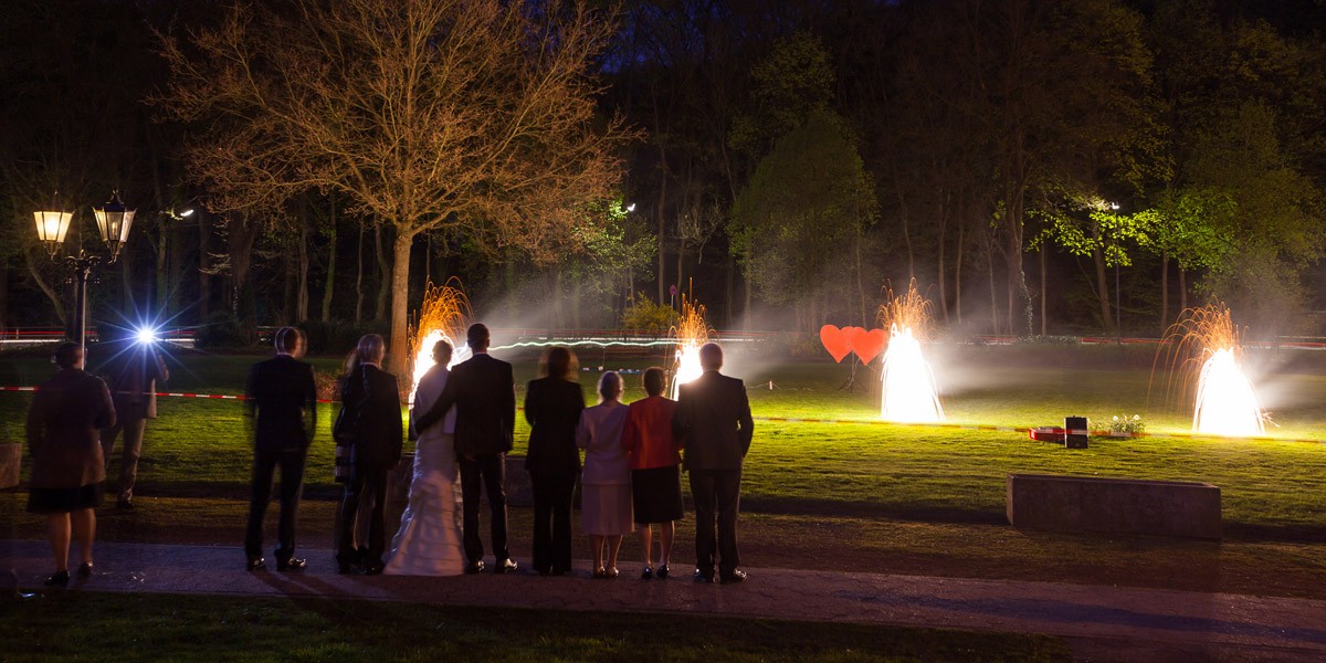 Schloss Hardenberg Hochzeit mit Feuerwerk