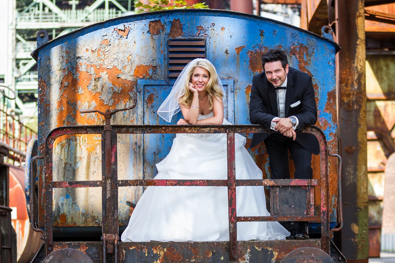 Fotoshooting hochzeit Henrichshütte Hattingen industrie