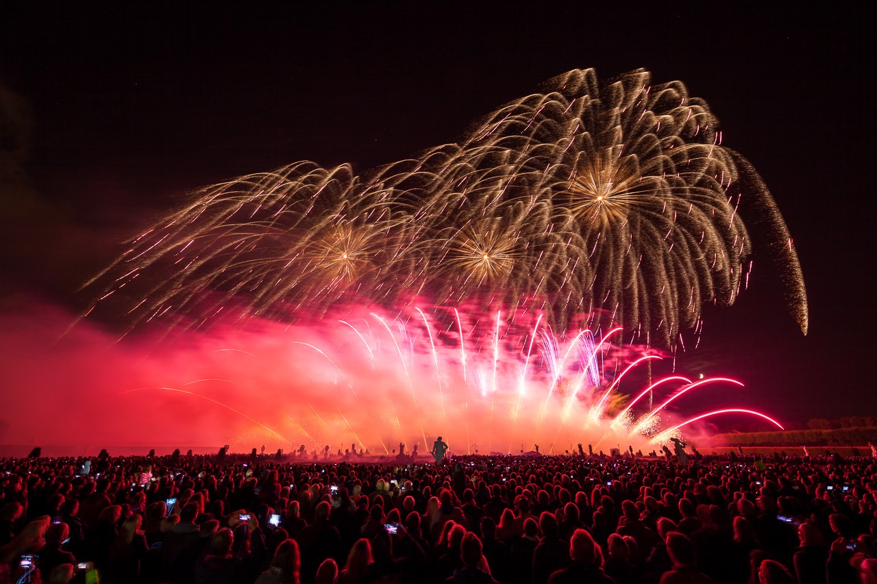 Foto internationaler feuerwerkswettbewerb hannover