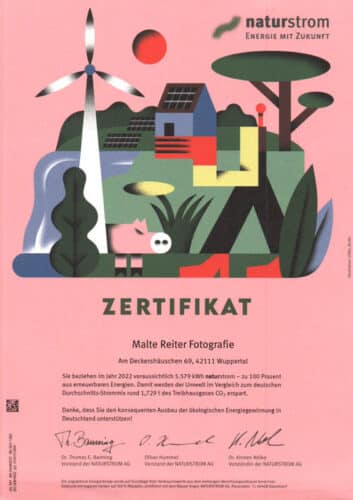 Naturstrom Zerfitikat